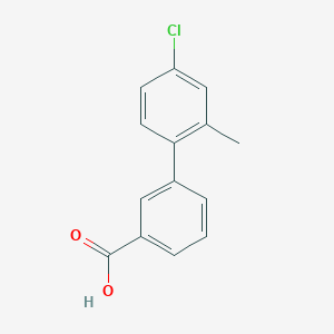 molecular formula C14H11ClO2 B1453479 3-(4-Chloro-2-methylphenyl)benzoic acid CAS No. 916220-05-8