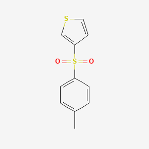 molecular formula C11H10O2S2 B14534825 Thiophene, 3-[(4-methylphenyl)sulfonyl]- CAS No. 62141-76-8