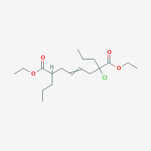 molecular formula C18H31ClO4 B14534864 Diethyl 2-chloro-2,7-dipropyloct-4-enedioate CAS No. 62457-03-8
