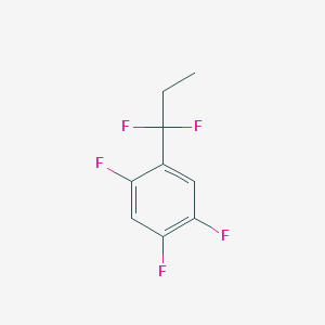 molecular formula C9H7F5 B1453488 1-(1,1-Difluoropropyl)-2,4,5-trifluorobenzene CAS No. 1138445-52-9