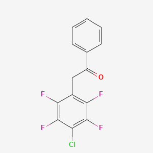 molecular formula C14H7ClF4O B14534883 2-(4-Chloro-2,3,5,6-tetrafluorophenyl)-1-phenylethan-1-one CAS No. 62263-22-3