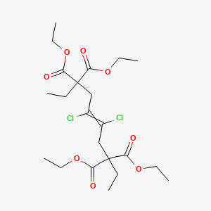 molecular formula C22H34Cl2O8 B14534894 Tetraethyl 5,6-dichlorodec-5-ene-3,3,8,8-tetracarboxylate CAS No. 62469-74-3