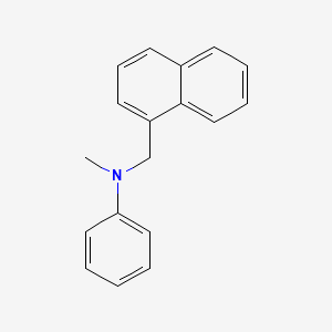 molecular formula C18H17N B14534903 N-Methyl-N-[(naphthalen-1-yl)methyl]aniline CAS No. 62171-71-5