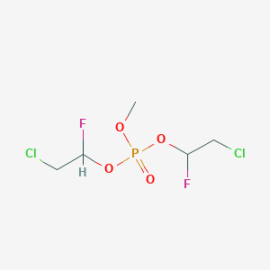 molecular formula C5H9Cl2F2O4P B14534947 Bis(2-chloro-1-fluoroethyl) methyl phosphate CAS No. 62576-32-3