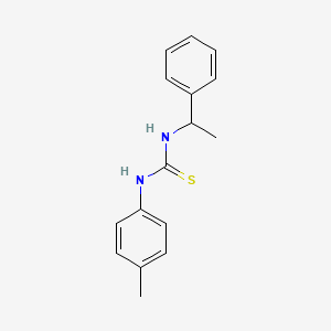 molecular formula C16H18N2S B14534964 N-(4-Methylphenyl)-N'-(1-phenylethyl)thiourea CAS No. 62466-31-3