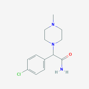 molecular formula C13H18ClN3O B1453498 2-(4-Chlorophenyl)-2-(4-methylpiperazin-1-YL)acetamide CAS No. 1015856-12-8