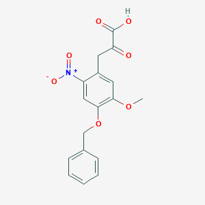 molecular formula C17H15NO7 B014535 4-苄氧基-3-甲氧基-6-硝基苯丙酸 CAS No. 2495-79-6