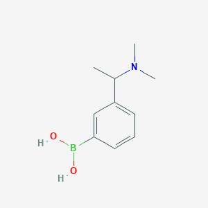 molecular formula C10H16BNO2 B1453502 {3-[1-(Dimethylamino)ethyl]phenyl}boronic acid CAS No. 1287753-36-9