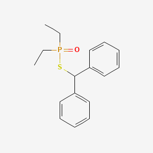 molecular formula C17H21OPS B14535032 S-(Diphenylmethyl) diethylphosphinothioate CAS No. 62246-67-7