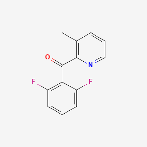 molecular formula C13H9F2NO B1453506 2-(2,6-Difluorobenzoyl)-3-methylpyridine CAS No. 1187165-68-9