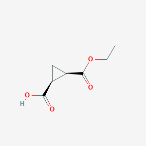 molecular formula C7H10O4 B1453507 cis-1,2-Cyclopropane-dicarboxylic acid mono ethyl ester CAS No. 71666-05-2