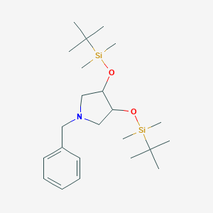 molecular formula C23H43NO2Si2 B145351 (3S,4S)-1-Benzyl-3,4-bis((tert-butyldimethylsilyl)oxy)pyrrolidine CAS No. 138228-45-2
