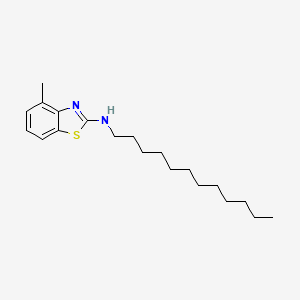 molecular formula C20H32N2S B14535125 N-Dodecyl-4-methyl-1,3-benzothiazol-2-amine CAS No. 62194-29-0