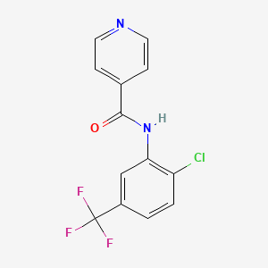 molecular formula C13H8ClF3N2O B14535183 N-[2-chloro-5-(trifluoromethyl)phenyl]pyridine-4-carboxamide CAS No. 62315-12-2