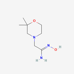 molecular formula C8H17N3O2 B1453525 2-(2,2-dimethylmorpholin-4-yl)-N'-hydroxyethanimidamide CAS No. 1158122-43-0