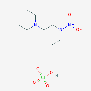 molecular formula C8H20ClN3O6 B14535360 N-[2-(diethylamino)ethyl]-N-ethylnitramide;perchloric acid CAS No. 62146-06-9