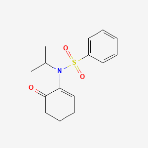 molecular formula C15H19NO3S B14535366 N-(6-Oxocyclohex-1-en-1-yl)-N-(propan-2-yl)benzenesulfonamide CAS No. 62297-17-0