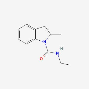 molecular formula C12H16N2O B14535413 N-Ethyl-2-methyl-2,3-dihydro-1H-indole-1-carboxamide CAS No. 62368-10-9