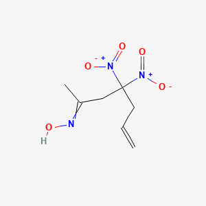 molecular formula C7H11N3O5 B14535459 N-(4,4-Dinitrohept-6-en-2-ylidene)hydroxylamine CAS No. 62116-18-1