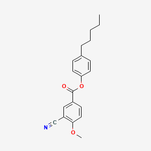 molecular formula C20H21NO3 B14535475 4-Pentylphenyl 3-cyano-4-methoxybenzoate CAS No. 62435-28-3