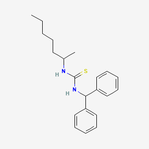 molecular formula C21H28N2S B14535481 N-(Diphenylmethyl)-N'-heptan-2-ylthiourea CAS No. 62549-26-2
