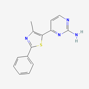 4-(4-Methyl-2-phenyl-1,3-thiazol-5-yl)pyrimidin-2-amine