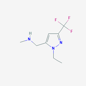 {[1-Ethyl-3-(trifluoromethyl)pyrazol-5-yl]methyl}methylamine