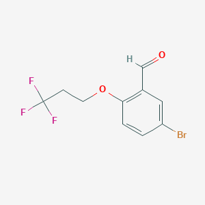 molecular formula C10H8BrF3O2 B1453554 5-Bromo-2-(3,3,3-trifluoropropoxy)benzaldehyde CAS No. 1339905-24-6