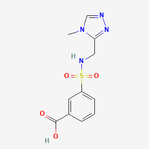 3-{[(4-methyl-4H-1,2,4-triazol-3-yl)methyl]sulfamoyl}benzoic acid