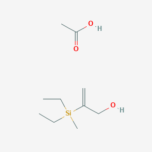 molecular formula C10H22O3Si B14535651 Acetic acid;2-[diethyl(methyl)silyl]prop-2-en-1-ol CAS No. 62621-29-8