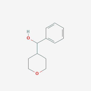 molecular formula C12H16O2 B1453568 phenyl(tetrahydro-2H-pyran-4-yl)Methanol CAS No. 216087-92-2