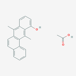 molecular formula C22H20O3 B14535740 Acetic acid;7,12-dimethylbenzo[a]anthracen-11-ol CAS No. 62064-52-2