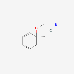 molecular formula C10H11NO B14535752 Bicyclo[4.2.0]octa-2,4-diene-7-carbonitrile, 6-methoxy- CAS No. 62115-70-2