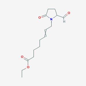 molecular formula C15H23NO4 B14535785 Ethyl 8-(2-formyl-5-oxopyrrolidin-1-yl)oct-6-enoate CAS No. 62401-63-2
