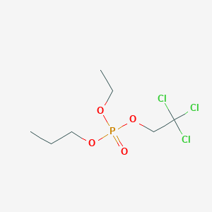 molecular formula C7H14Cl3O4P B14535857 Ethyl propyl 2,2,2-trichloroethyl phosphate CAS No. 62239-71-8