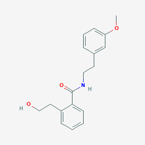 molecular formula C18H21NO3 B14535858 Benzamide, 2-(2-hydroxyethyl)-N-[2-(3-methoxyphenyl)ethyl]- CAS No. 62310-88-7