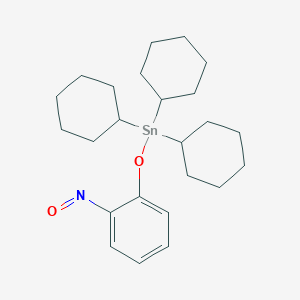 molecular formula C24H37NO2Sn B14535915 Tricyclohexyl(2-nitrosophenoxy)stannane CAS No. 62146-90-1