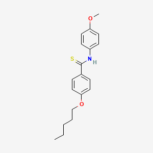 molecular formula C19H23NO2S B14535925 N-(4-Methoxyphenyl)-4-(pentyloxy)benzene-1-carbothioamide CAS No. 62516-79-4