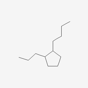 molecular formula C12H24 B14535994 Cyclopentane, 1-butyl-2-propyl- CAS No. 62199-50-2