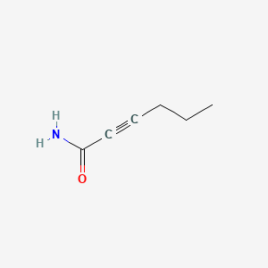 molecular formula C6H9NO B14536076 Hex-2-ynamide CAS No. 62155-28-6