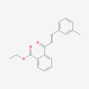 molecular formula C19H18O3 B14536093 Ethyl 2-[3-(3-methylphenyl)acryloyl]benzoate CAS No. 62490-45-3