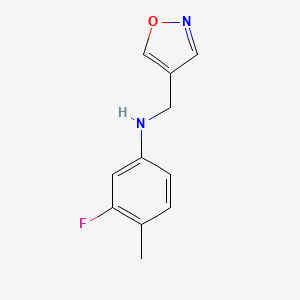 molecular formula C11H11FN2O B1453610 3-fluoro-4-methyl-N-(1,2-oxazol-4-ylmethyl)aniline CAS No. 1184567-88-1
