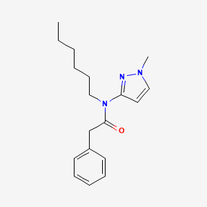 molecular formula C18H25N3O B14536132 N-Hexyl-N-(1-methyl-1H-pyrazol-3-yl)-2-phenylacetamide CAS No. 62399-89-7