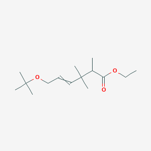 molecular formula C15H28O3 B14536152 Ethyl 6-tert-butoxy-2,3,3-trimethylhex-4-enoate CAS No. 62239-38-7