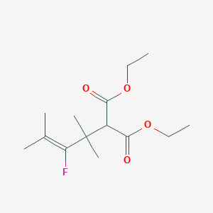 molecular formula C14H23FO4 B14536158 Diethyl (3-fluoro-2,4-dimethylpent-3-en-2-yl)propanedioate CAS No. 62360-01-4