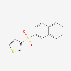 molecular formula C14H10O2S2 B14536172 Thiophene, 3-(2-naphthalenylsulfonyl)- CAS No. 62141-78-0