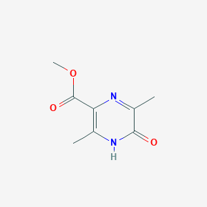 molecular formula C8H10N2O3 B14536177 Methyl 3,6-dimethyl-5-oxo-4,5-dihydropyrazine-2-carboxylate CAS No. 62025-74-5