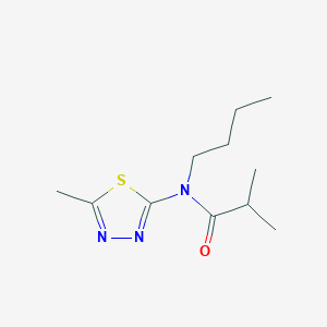molecular formula C11H19N3OS B14536199 N-Butyl-2-methyl-N-(5-methyl-1,3,4-thiadiazol-2-YL)propanamide CAS No. 62347-19-7