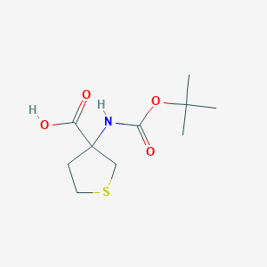 molecular formula C10H17NO4S B1453622 3-{[(Tert-butoxy)carbonyl]amino}thiolane-3-carboxylic acid CAS No. 108329-86-8