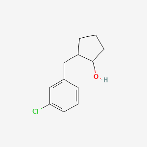 molecular formula C12H15ClO B1453624 2-[(3-Chlorophenyl)methyl]cyclopentan-1-ol CAS No. 1250059-65-4